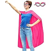 D.Q.Z Adults Superhero Cape and Mask for Men Women Super Hero Party Dress Up Costumes, Halloween Vampire Capes