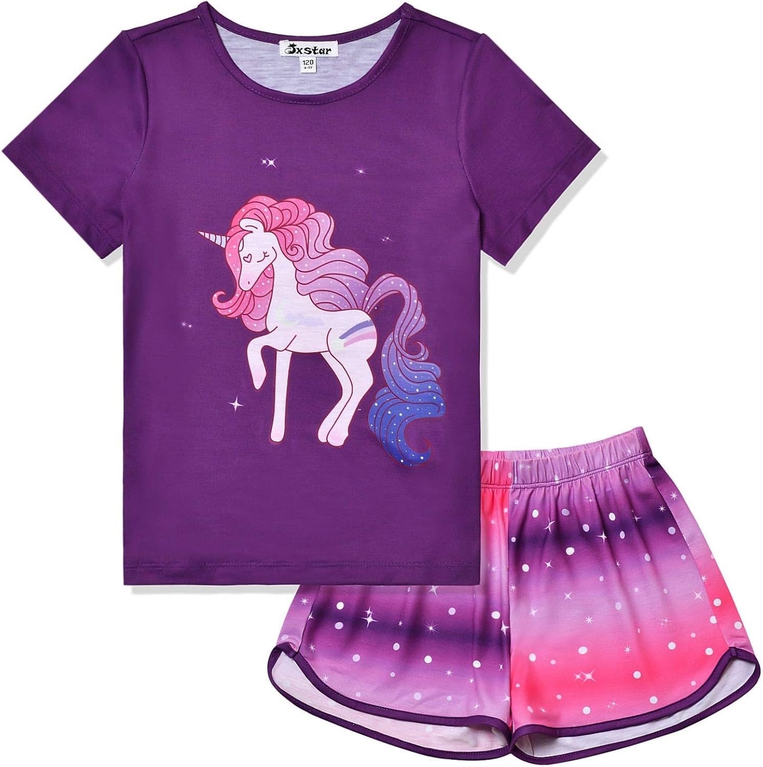 Pajamas for Girls Unicorn Face Pjs Sets Short Sleeve Sleep Night Shirts Clothes Amazon.ca