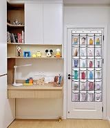 MISSLO Over the Door Shoe Storage Organizer 24 Mesh Pockets White view 8
