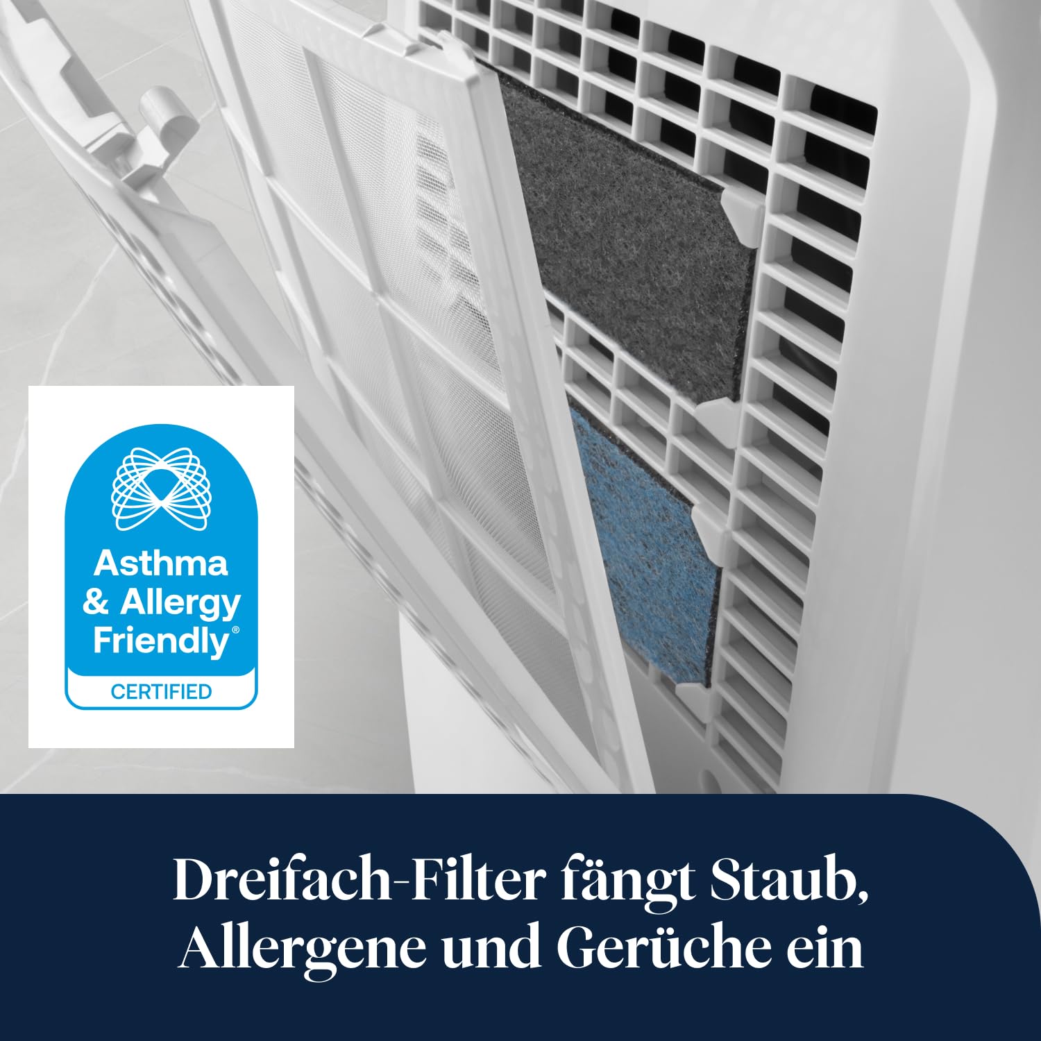 De’Longhi Tasciugo AriaDry - Tragbarer Luftentfeuchter mit 3-Fach-Filtersystem, 12L/Tag Feuchtigkeitsentzug, Wäschetrockner, Anti-Schimmel, Geringe Geräuschentwicklung, Weiß (DEX212SF) 4
