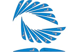 HOSOLEE 60 Pack 3 Inch Archery Vanes Drop-Shaped Fletching Fletches Plastic Vane for DIY Arrows Crossbow Bolts