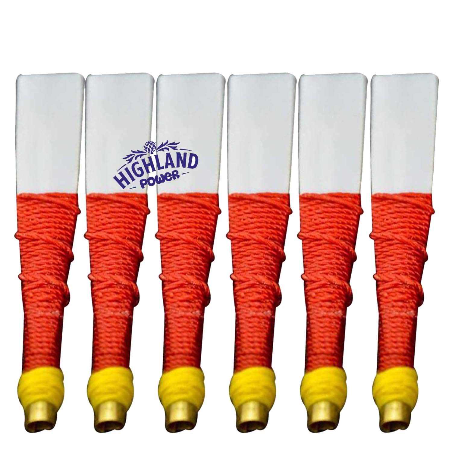 Bagpipes Synthetic Plastic Chanter Reeds Set Of 6 Pcs Black/Red Practice Chanter Reeds (Red)