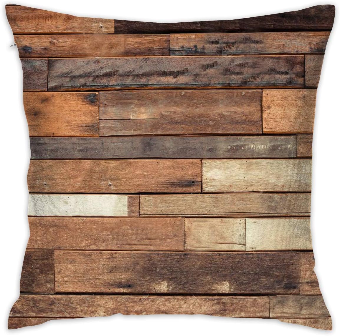 FPDecor Pillow Covers 18 X 18 Inch Rustic Floor Planks Print Decorative Square Throw Pillow Cover Cushion Case Sofa Durable Modern Stylish Polyester Throw Cushion Covers Hidden Zipper
