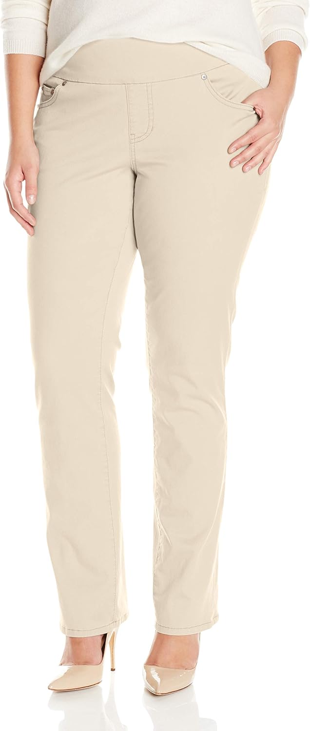 Jag Jeans Women's Plus-Size Peri Pull on Straight Leg Pant at  Women's Jeans store
