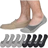 Jormatt Genuine Mens No Show Socks, Loafer Sneakers Low Cut Cotton Socks With Non Slip Grips