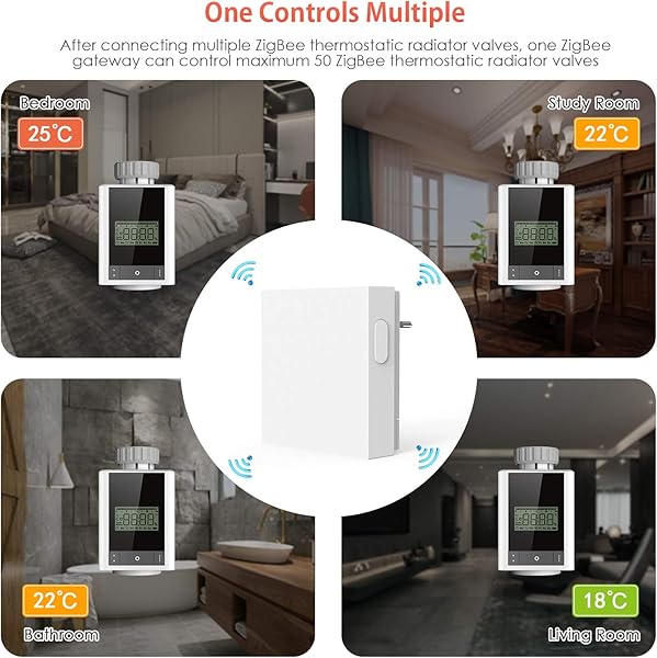 Galapara Programmierbarer Heizkrperthermostat intelligente Heizung Heizkrper Thermostat APP Steuerung kompatibel ist kompatibel mit Alexa und Google HomeVerwendung mit dem ZigBee Gateway