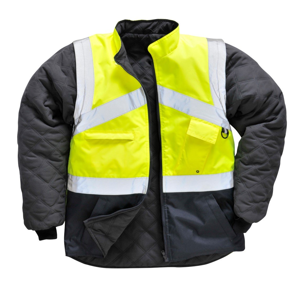 Portwest Hi-Vis 2-Tone Jacket - Reversible, Size: XXL, Colour: Yellow/Navy, S769YNRXXL