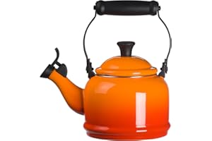 Le Creuset Enamel On Steel Demi Tea Kettle, 1.25 qt., Flame