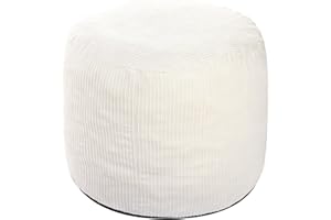 WSOFRLAC Small Pouf Ottoman Foot Rest Footstool and Ottomans Small for Couch Foot Stools for Living Room Boho Couch Ottomans White Beige Pouf Ottoman 20x15 Foot Rest Poufs Footstool