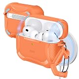 ESR for AirPods Pro 3 Case (2025), Compatible with Airpods Pro 3rd Generation Case (USB-C Cable), Magnetic Lid, MagSafe Ready, Powerful Drop Protection, Cyber Series,Orange