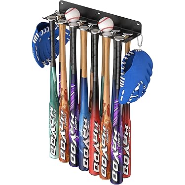 Support de batte de baseball en bois | Support de batte de baseball en bois, support de batte de baseball, support de batte de baseball robuste pour la maison, le garage, les