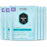 HASK ARGAN OIL Repairing Deep Conditioner Treatments for all hair types, color safe, gluten free, sulfate free, paraben free - Pack of 6