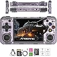 RG35XX H Retro Handheld Game Consoles rg35xxh Retro Gaming Console with 3300mAh Battery 5500+ Games 64G TF Card Linux System 3.5-inch IPS Screen Cortex-A53 rg35xx h Portable Handheld Emulator(Purple)