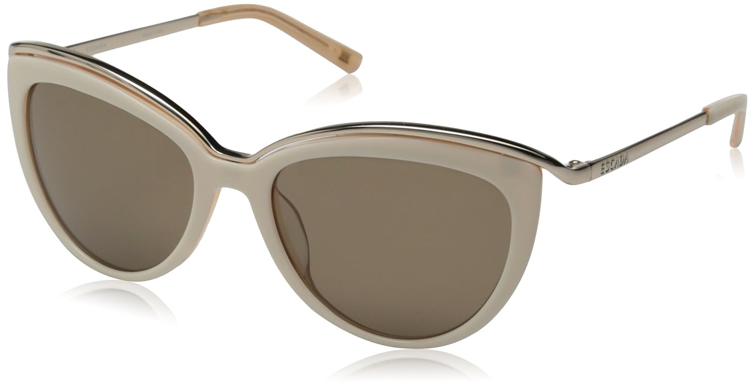 Escada Sunglasses Women's Ses346m540nvk Cateye, Gold Beige