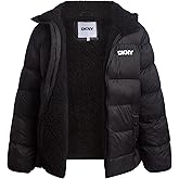 DKNY Boys Puffer Jacket - Heavyweight Sherpa Lined Hooded Bubble Puffer with Pockets - Warm Insulated Winter Jacket for Boys