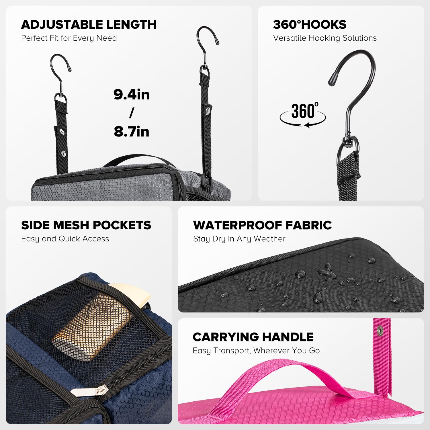 Vokelater Suitcase Organizer, Travel Luggage Organizer Hanging Shelves Packing Cube Closet/Collapsible Portable Travel Organizer for Carry-on