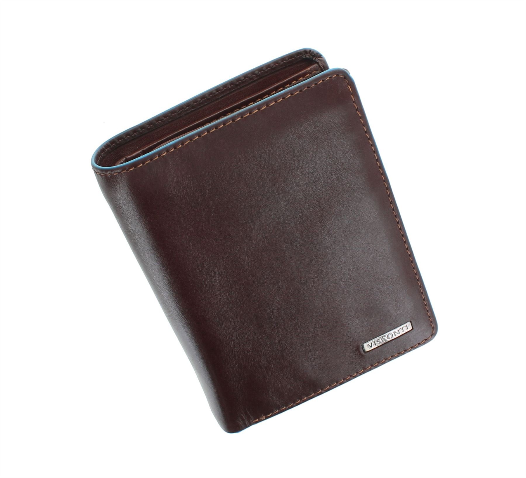 VISCONTI Alps Collection Ralph Leather Wallet with RFID Protection - ALP87 Brown