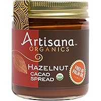Artisana Organics Hazelnut Cacao Spread, 8 oz | No Palm Oil, Sweetened with Coconut Sugar