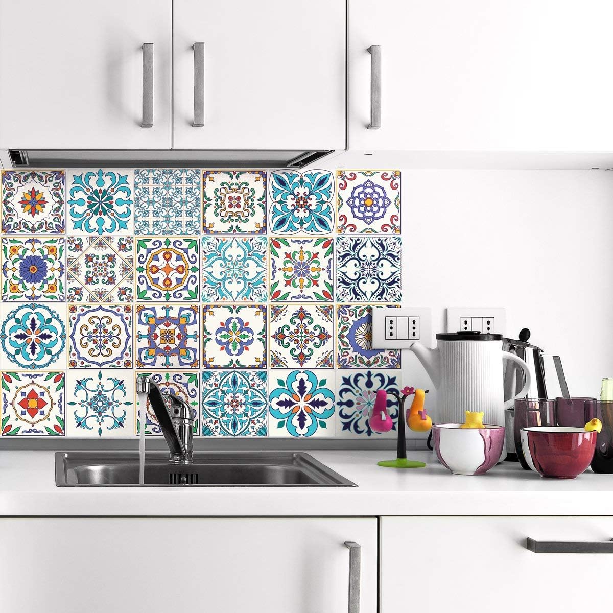 Ambiance Sticker Self-Adhesive Decorative Wall Decal Cement Tile for Bathroom and Kitchen Ornements Contemporain - Image 3