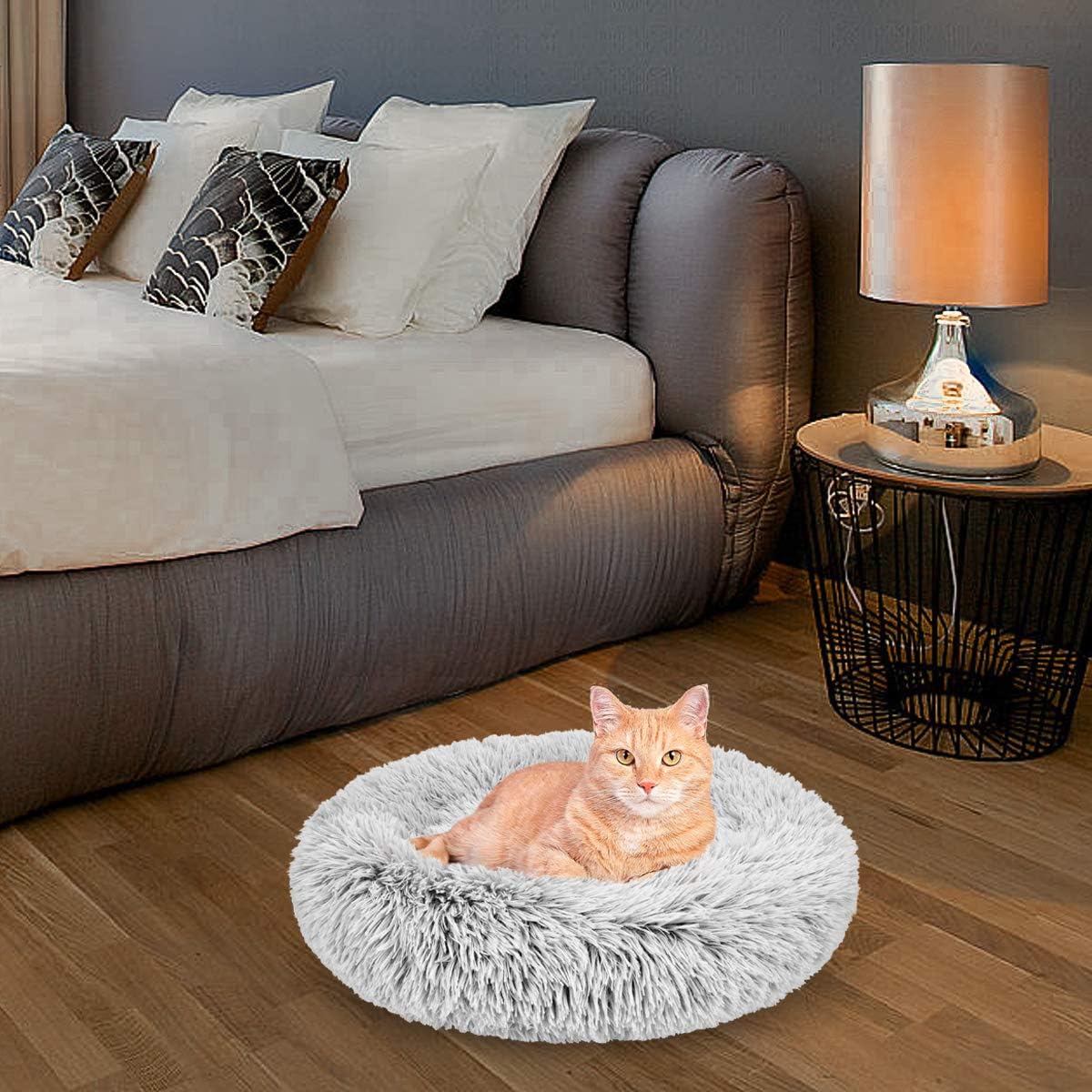 GASUR Dog Bed Cat Beds Donut, Soft Plush Round Pet Bed Small Mini Medium Size Calming Bed, Self Warming Winter Indoor Snooze Sleeping Kitten Bed Puppy Kennel (2020", Frost) : Kitchen & Dining