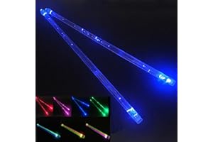 ESMAVO Blue Bright LED Light Up Drumsticks, 5A LED Light Up Drum Sticks, Glow in the Dark Night light Drum Sticks, Drummer Gift Durable Drum Sticks for Adults Young & Old, Personalized Electronic Drumsticks