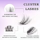 Ocean Pearl Cluster Lashes 72 Pcs DIY Lashes 10-16mm Soft Natural False view 3