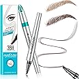 Microblading Eyebrow Pencil, Eyebrow Pen with an Upgrade Micro-Fork Tip Applicator, Waterproof Long-Lasting Microblading Brow Pen, Brow Pencil for Natural Looking Brows Makeup, Dark Brown
