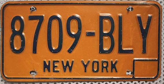USA Nummernschild NEW YORK / Kennzeichen US License Plate
