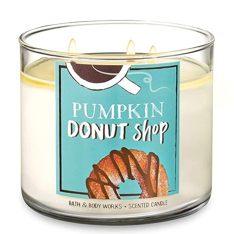 Bath And Body Works Pumpkin Donut Shop Candle Large 145 Ounce 3 Wick Candle Limited Edition Fall Candle