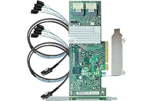 SAS HBA Card Compatible with LSI 9201-8i IT Mode PCIe SATA Expansion Card, SAS Expander Support, 8-Port 6Gbs PCIe 2.0 x8, HBA