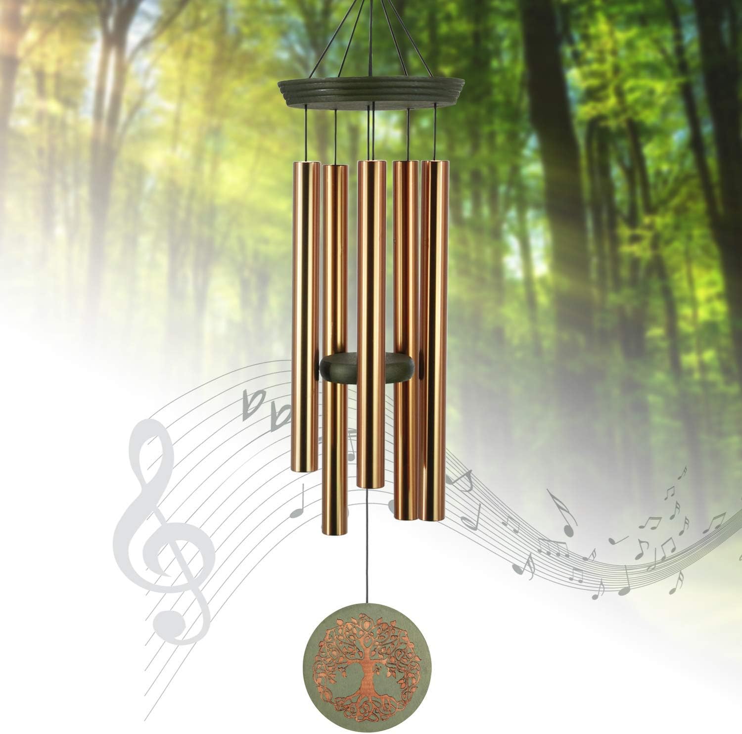 ASTARIN Wind Chimes Outdoor Deep Tone,36 Inch Large Memorial Windchimes for Loss of Loved One Engrave Tree of Life,Sympathy Wind Chimes Gifts for Mother,Garden Home Yard Hanging Decor: Kitchen & Dining