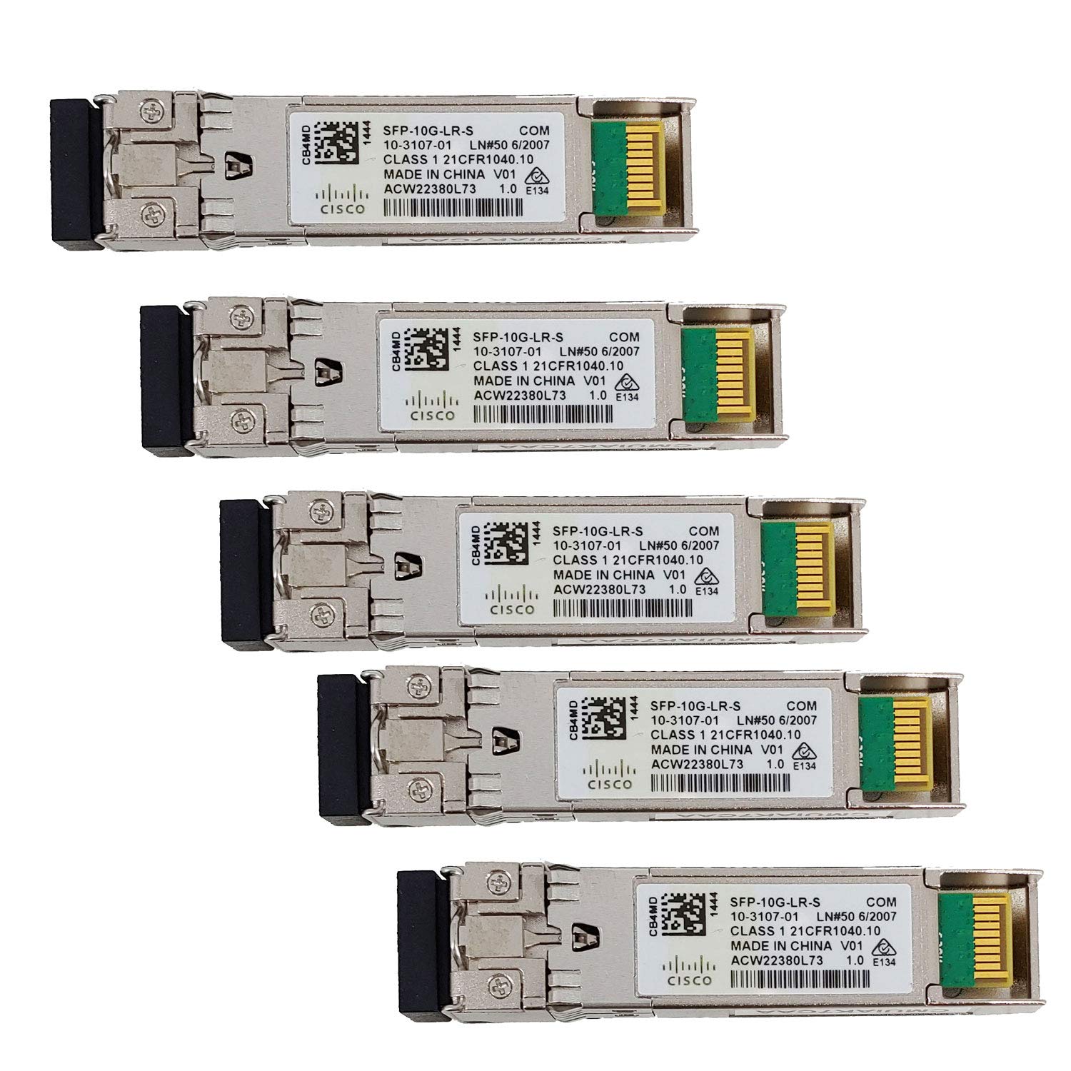 Lot Of 5 Cisco 5 Pack Sfp 10g Lr S 10 Gigabit Ethernet Hologram Network Transceivers Kolenik Computers Accessories