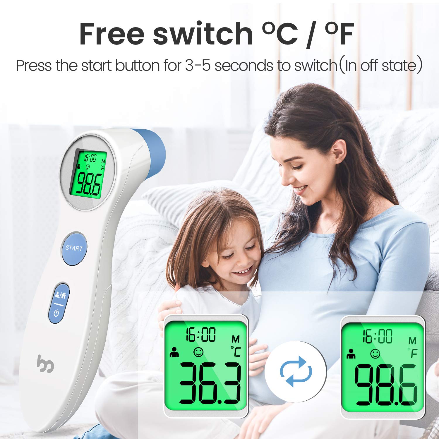 Mua Touchless Forehead Thermometer for Adults, Kids and Babies, Digital