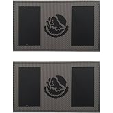 EmWoot 2PCS Mexican Flag Patches IR Reflective Morale Patch Hook and Loop | IR Infrared Reflective,Laser Cut,Mexico,Tactical Military Patch,Versatile Tactical Attachment,3&times;2 inch,Grey