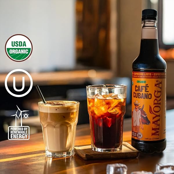 MAYORGA ESPRESSO LISTO COFFEE CONCENTRATE, ORGANIC ESPRESSO READY-TO-DRINK COFFEE, 24 SERVINGS BOTTLE, BOLD SMOOTH FLAVOR, COLD BREW COFFEE, BARISTA-QUALITY, SUSTAINABLY SOURCED – 24.35 FL OZ