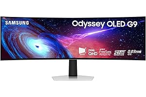 Samsung 49" Odyssey OLED (G93SC) Series Curved Gaming Monitor w QD-OLED, 240Hz, 0.03ms, DQHD, G-Sync Compatible, AMD FreeSync Premium Pro,Height Adjustable Stand,3 Yr Warranty,LS49CG932SNXZA