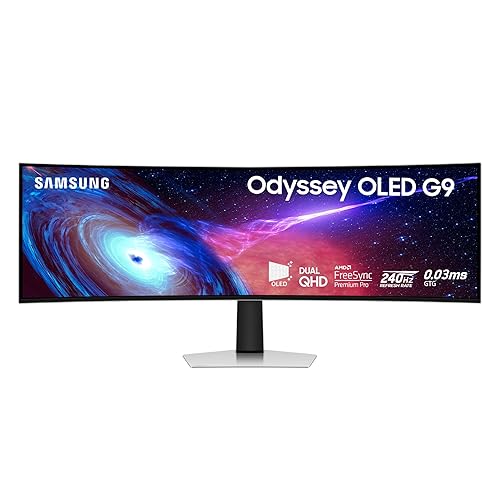 Samsung 49" Odyssey OLED (G93SC) Series Curved Gaming Monitor w QD-OLED, 240Hz, 0.03ms, DQHD, G-Sync Compatible, AMD FreeSync Premium Pro,Height Adjustable Stand,3 Yr Warranty,LS49CG932SNXZA