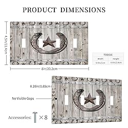 Sghxwp Rustic Western Wood Barn Door Horseshoe Iron