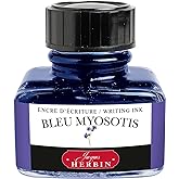 Herbin hb13015 Traditional Ink (For Fountain Pens, Glass Pens, and False Pens), 1.0 fl oz (30 ml), "Forgotten Grass Blue" Made in France