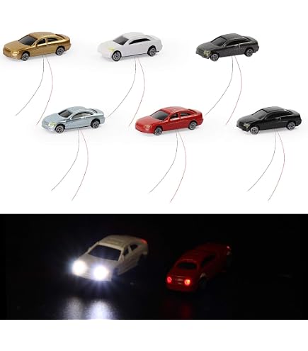 50pcs Z Scale Cars 1:220 – Pre-built Model Train Set For Layouts
