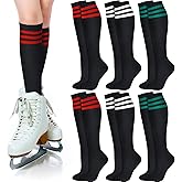 Unittype 6 Pair Rainbow Knee High Socks Women Colorful Striped Novelty Stockings Sports Long Tube Down Syndrome Socks