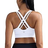 RUNNING GIRL Sports Bras for Women,High Impact Criss Cross Back Molded Cup Running Bra with Sewn in Pads