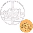 Mountain with Pine Tree Forest cookie cutter, 1 piece - Bakerlogy