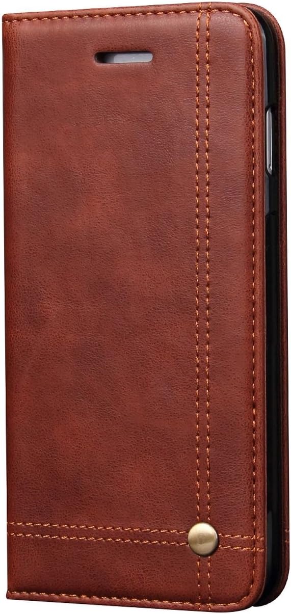 PUDINI® Flip Cover for Apple iPhone X/iPhone Xs (5.8 Inch) Case PU Leather Auto Magnet Pouch Closure - Brown