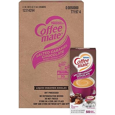 Buy Nestle Coffee Mate Coffee Creamer Salted Caramel Chocolate Liquid Creamer Singles Non Dairy No Refrigeration Box Of 50 Singles Pack Of 4 Online In Turkey B01ko3qkvu