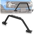 EYOUHZ Bull Bar Grille Brush Guard with Light Mount Compatible with 2021 2022 2023 2024 Ford Bronco 2/4 Door (for Modular Steel Front Bumper ONLY) Rock Off-Road Front Bumper Rack Push Bar-Black