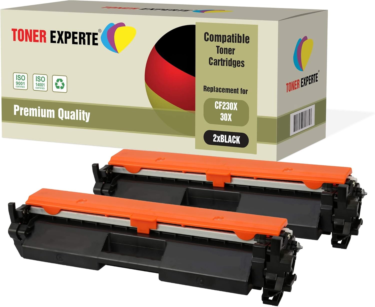 Pack 2 TONER EXPERTE® Compatibles CF230X 30X Cartouches de Toner pour HP Laserjet Pro M203dn