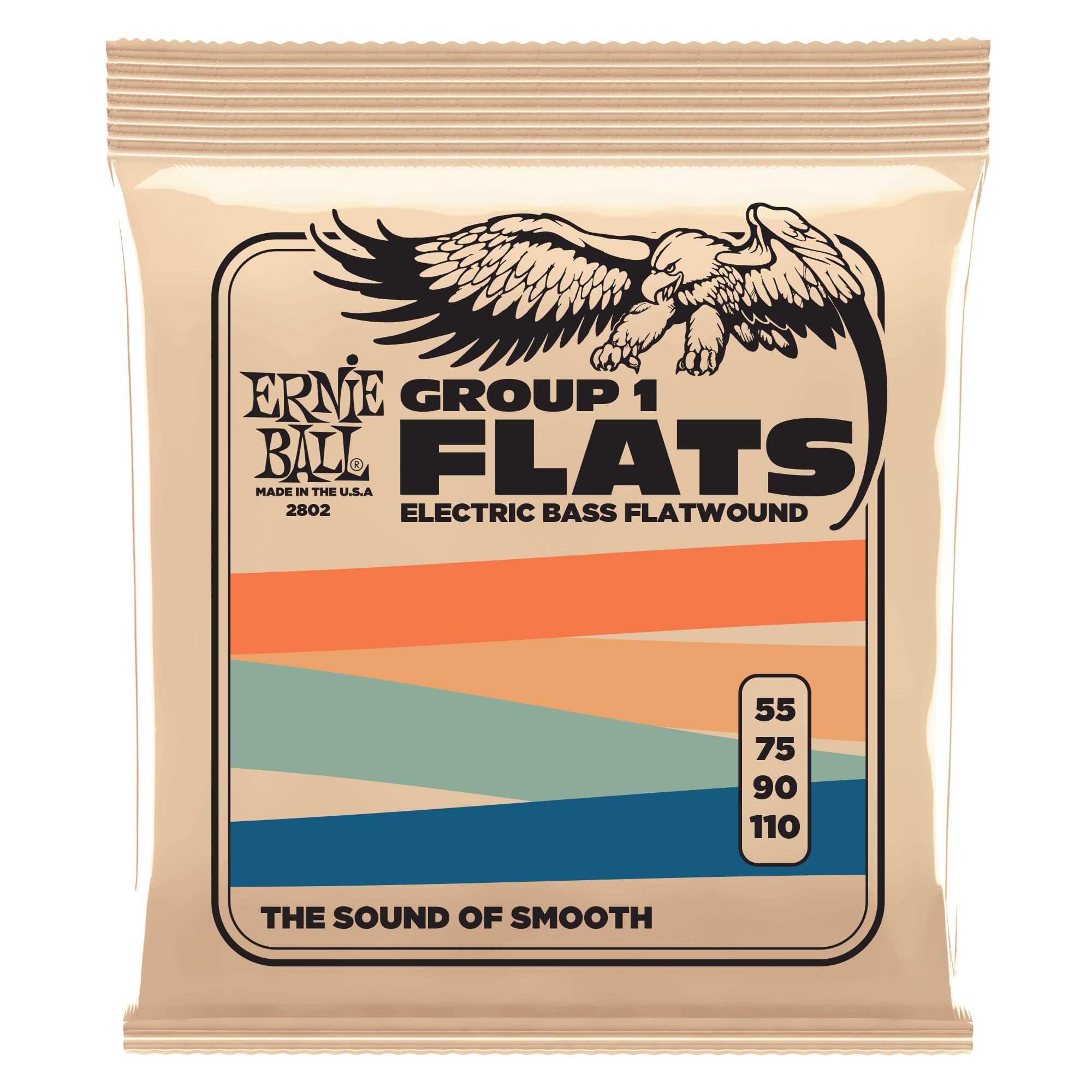 Ernie Ball Flatwound Group I Electric Bass Strings - 55-110 Gauge