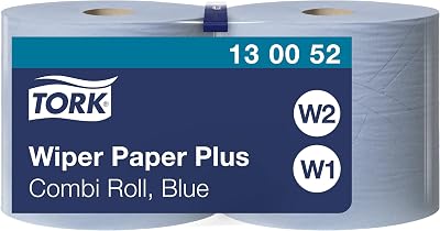 Tork 130052 Wiping Paper Plus Combi Roll Blue 2 x 255m Ø26.2cm