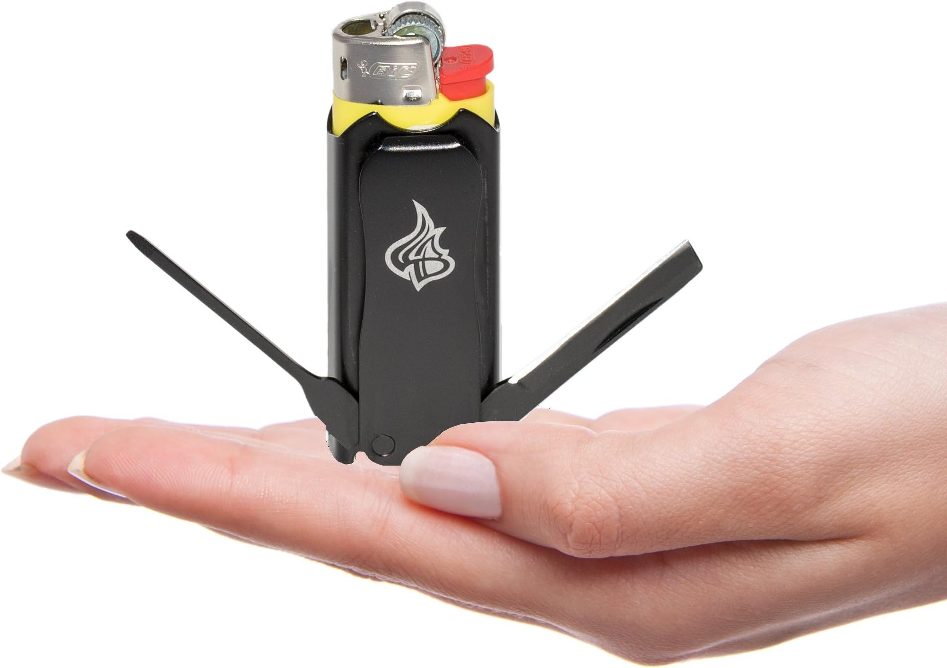 LighterBro Micro - Multitool - Stainless Steel Lighter Sleeve